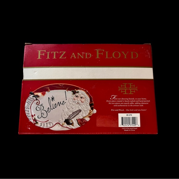 Fitz and Floyd Regal Holiday Sentiment Tray. - Picture 10 of 14
